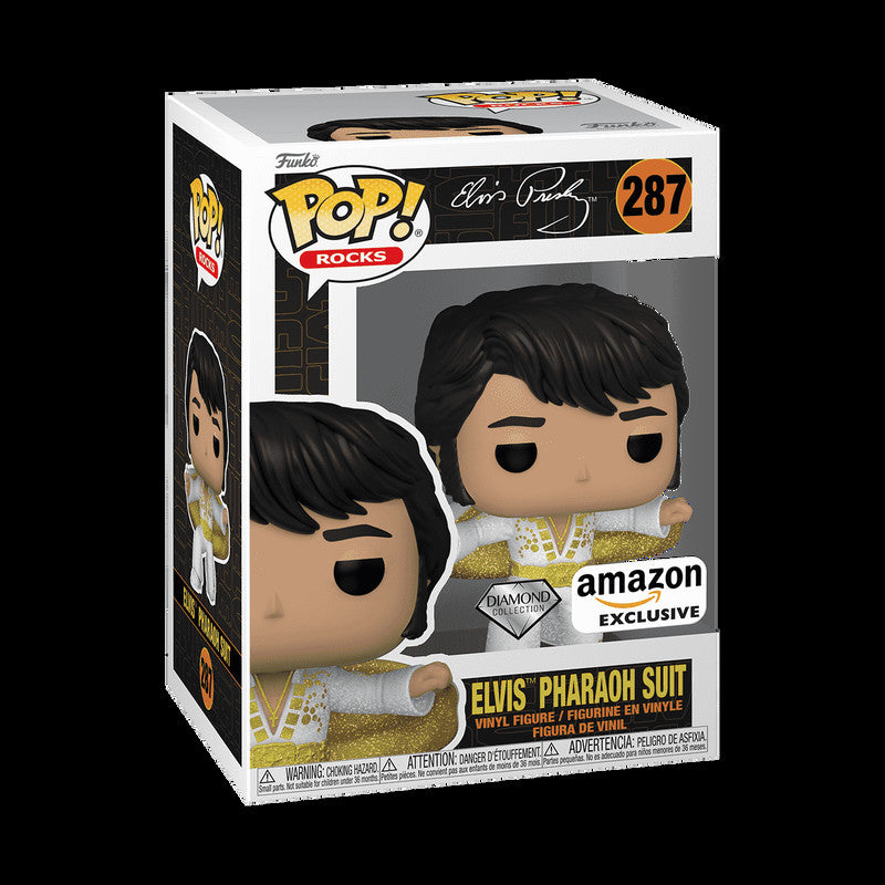 Funko Pop! Elvis Presley - Elvis Pharaoh Suit #287 (Diamond) with Protector
