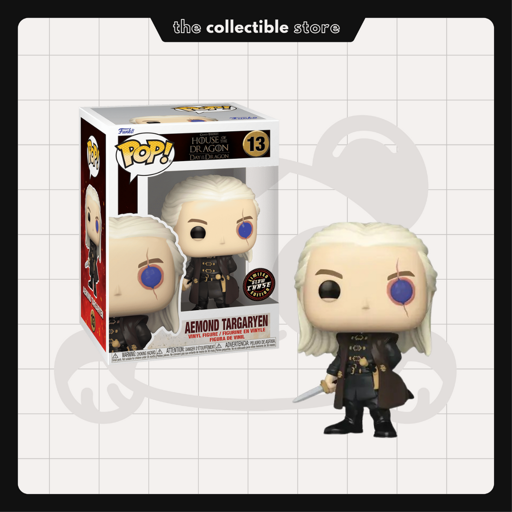 Funko Pop! Game of Thrones - House of the Dragon - Aemond Targaryen #13 GITD Chase with Protector