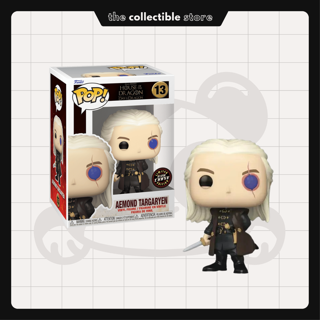 Funko Pop! Game of Thrones - House of the Dragon - Aemond Targaryen #13 GITD Chase with Protector