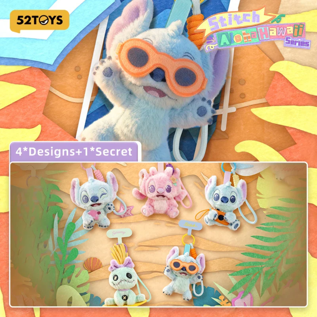 Disney Lilo & Stitch Aloha Hawaii Series Plush Mobile Lanyard - 52TOYS