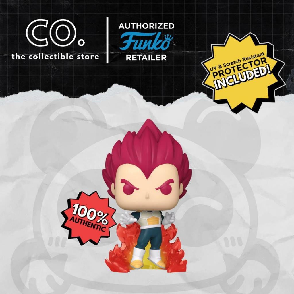 Funko Pop! Dragon Ball Super Super Saiyan God Vegeta w/ Flames #1868 Special Edition with Protector