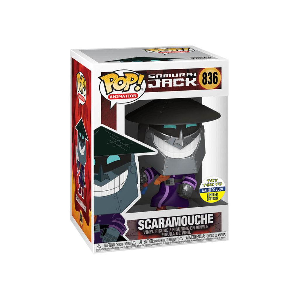 Funko Pop! Samurai Jack Scaramouche #836 San Diego 2020 Toy Tokyo with Protector