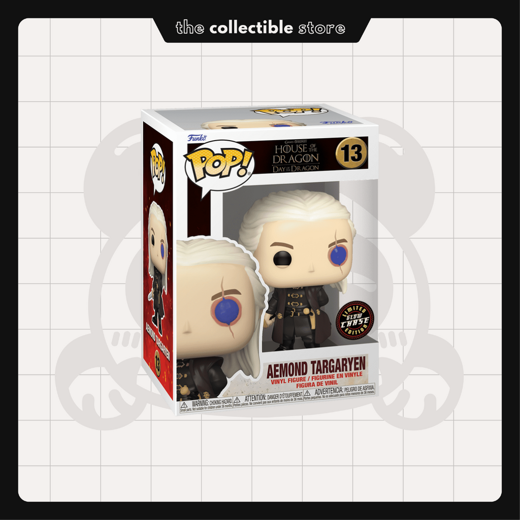 Funko Pop! Game of Thrones - House of the Dragon - Aemond Targaryen #13 GITD Chase with Protector