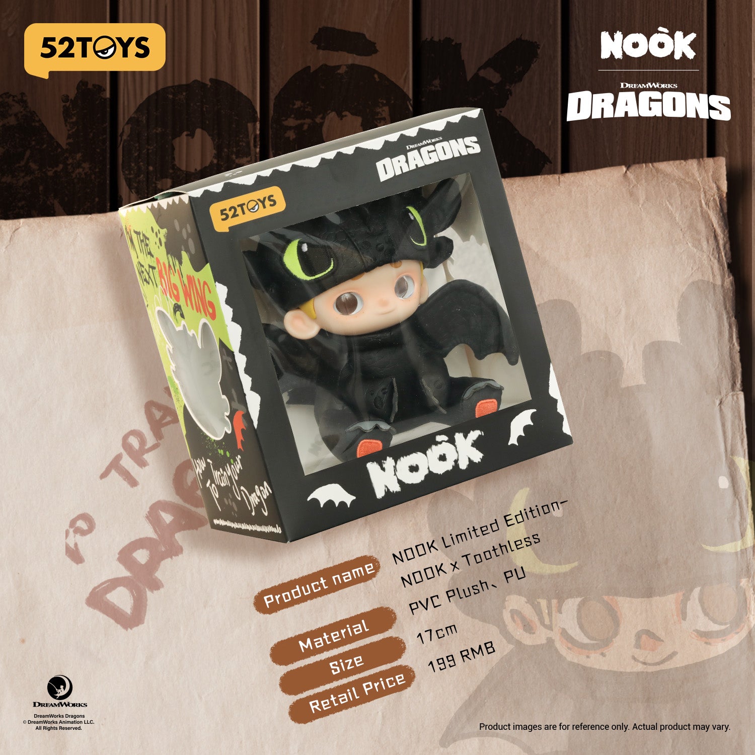 NOOK x Toothless Limited Edition Plush Pendant