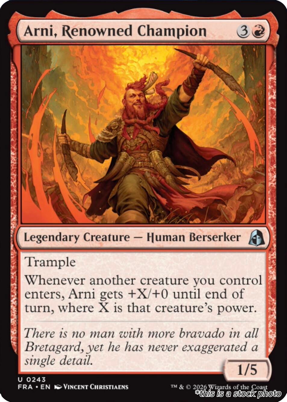 Arni, Renowned Champion
