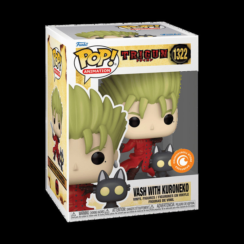 Funko Pop! Trigun - Vash with Kuroneko #1322 Crunchyroll