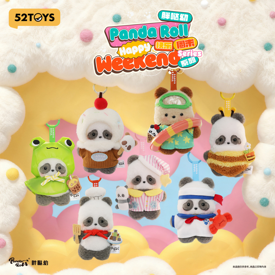Panda Roll Happy Weekend Series Plush Pendant - 52TOYS
