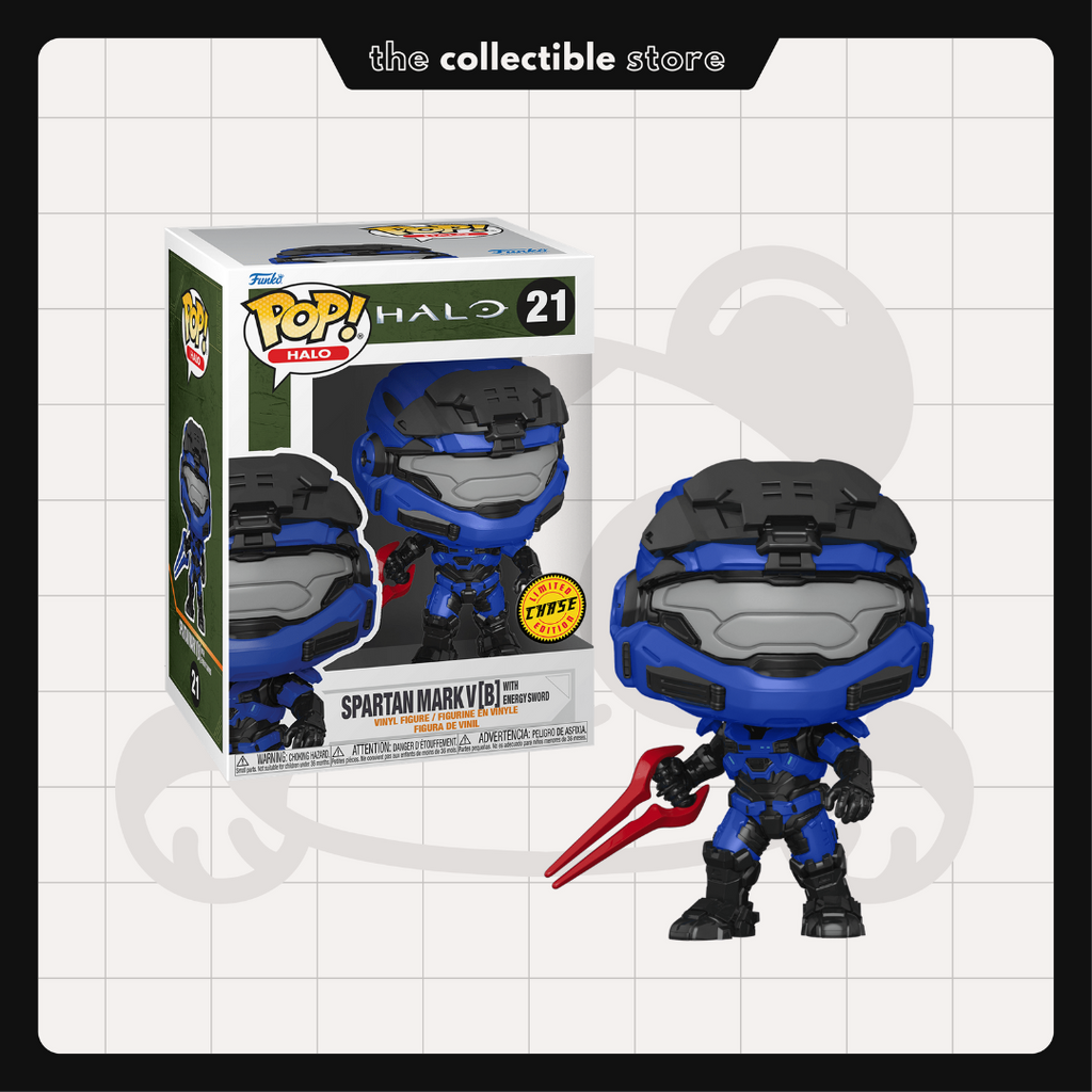 Funko Pop! Halo - Spartan Mark V[B] w/ Energy Sword #21 Chase with Protector