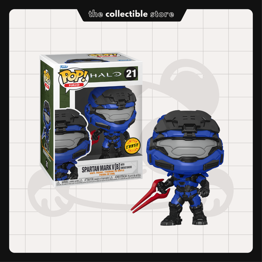 Funko Pop! Halo - Spartan Mark V[B] w/ Energy Sword #21 Chase with Protector