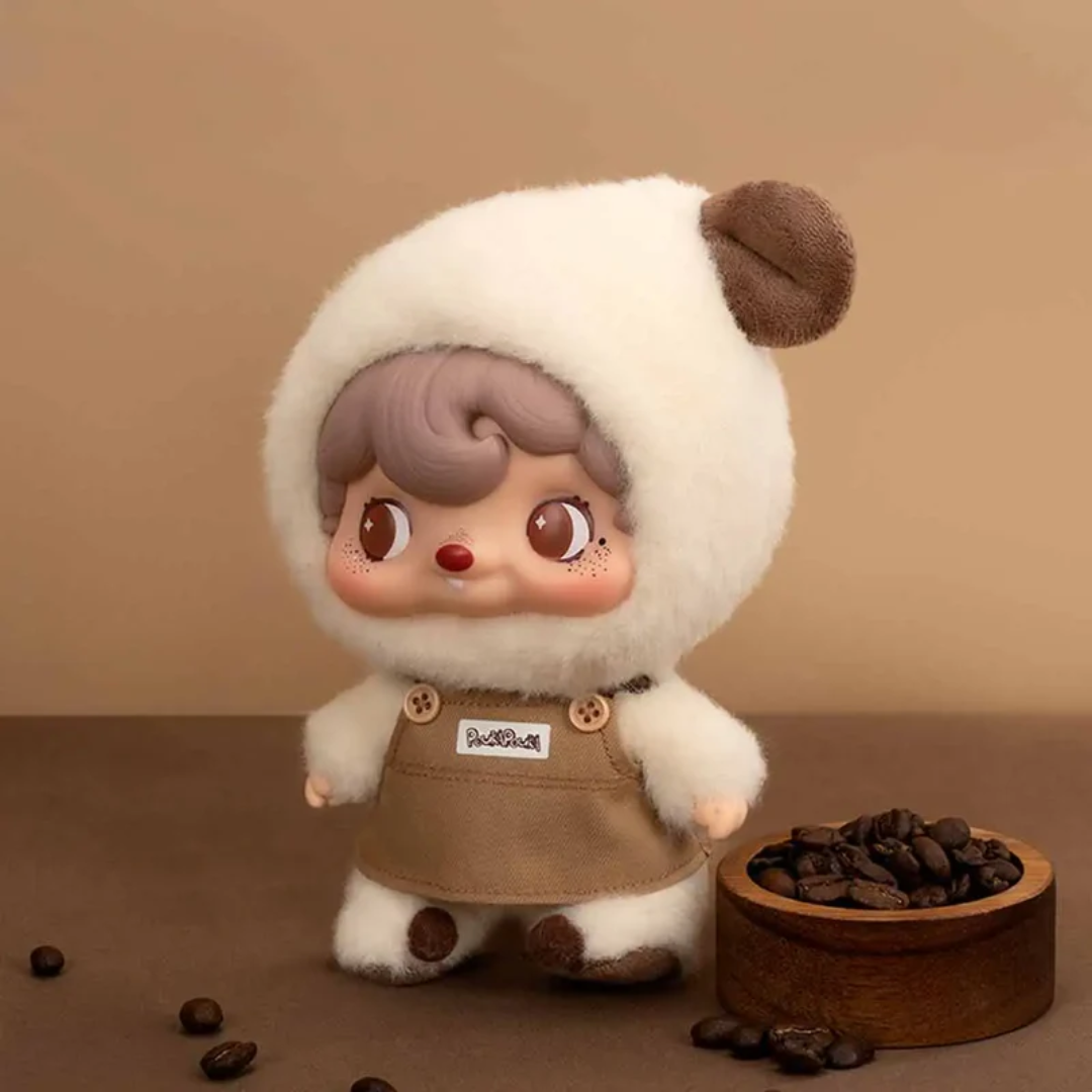 POUKAPOUKA - Coffee Time Plush Pendant Art Toy Blister Pack - 52TOYS (Officially Licensed Merchandise)