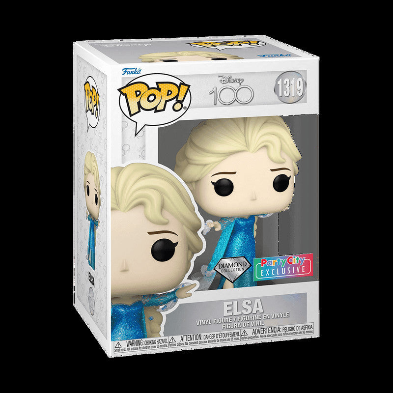 Funko Pop! Disney 100 - Elsa #1319 Diamond Party City Special Edition