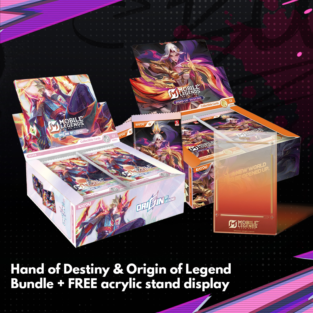 *PREORDER* [Hand of Destiny w/ Free Acrylic Stand Bundle] Kayou Mobile Legends: Bang Bang - Origin of Legend Collectible Cards Series 1 (EN) (Copy)