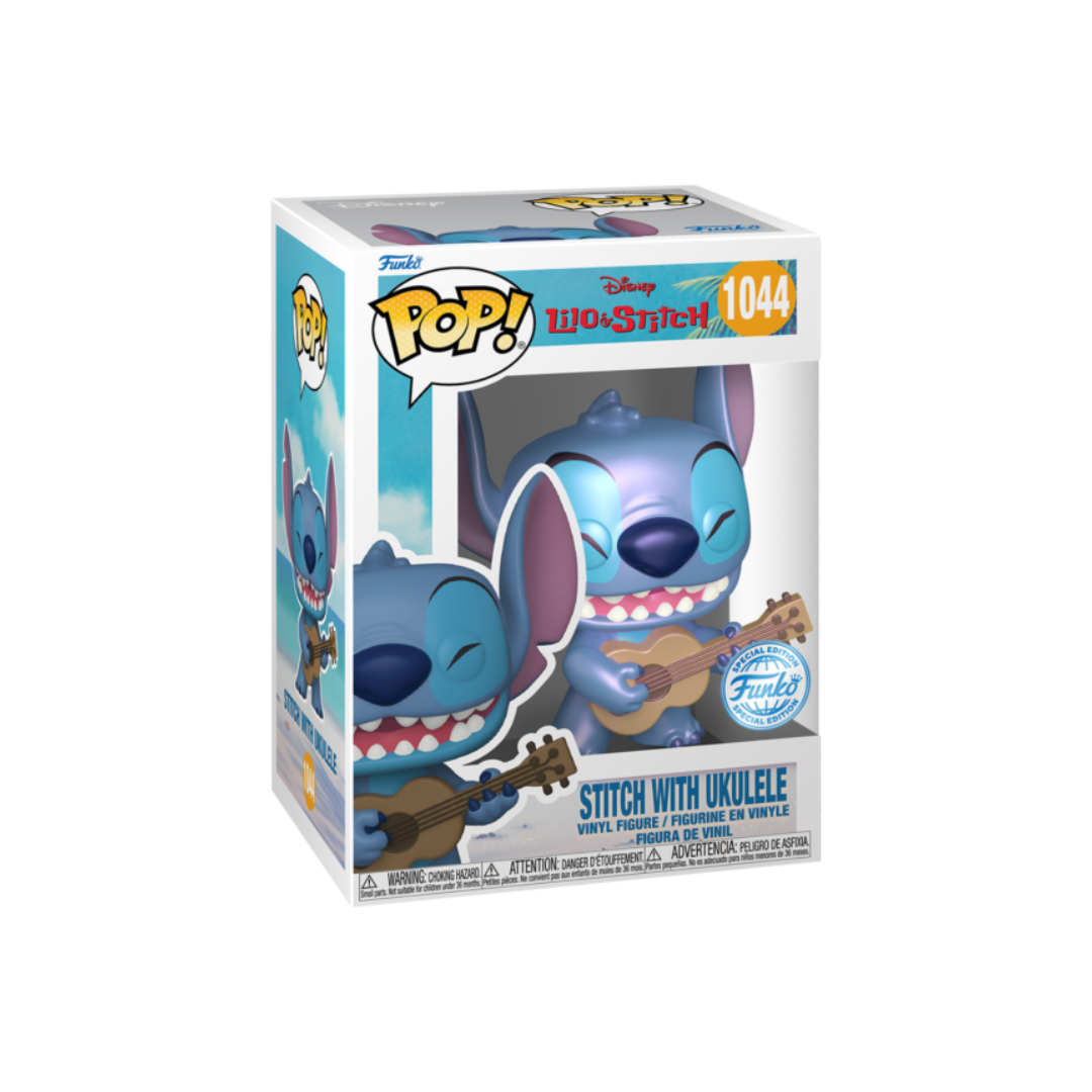 Funko Pop! Disney Lilo & Stitch - Pearlescent Stitch w/ Ukelele #1044 (Special Edition)