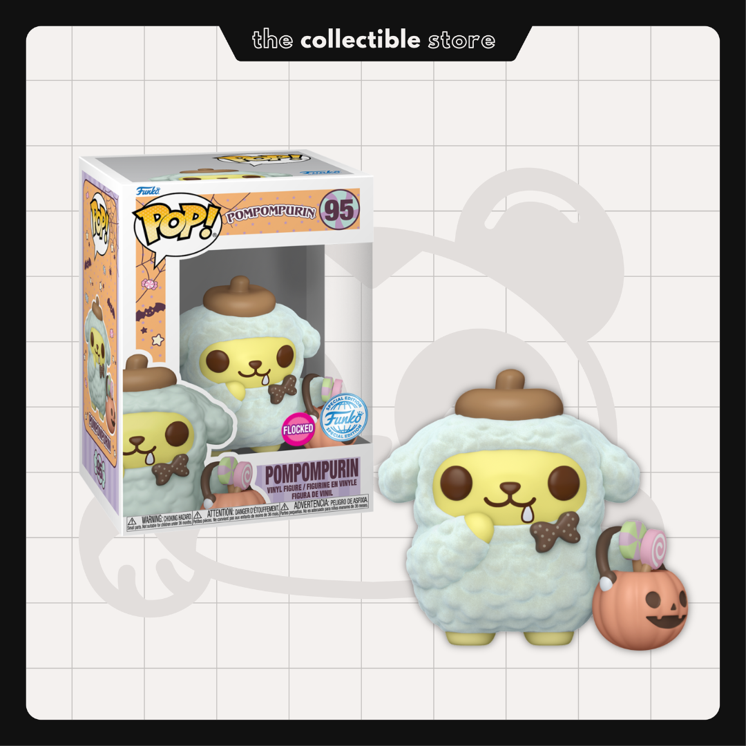 Funko Pop! Sanrio - Pompompurin Halloween #95 (Flocked) Special Edition with Protector