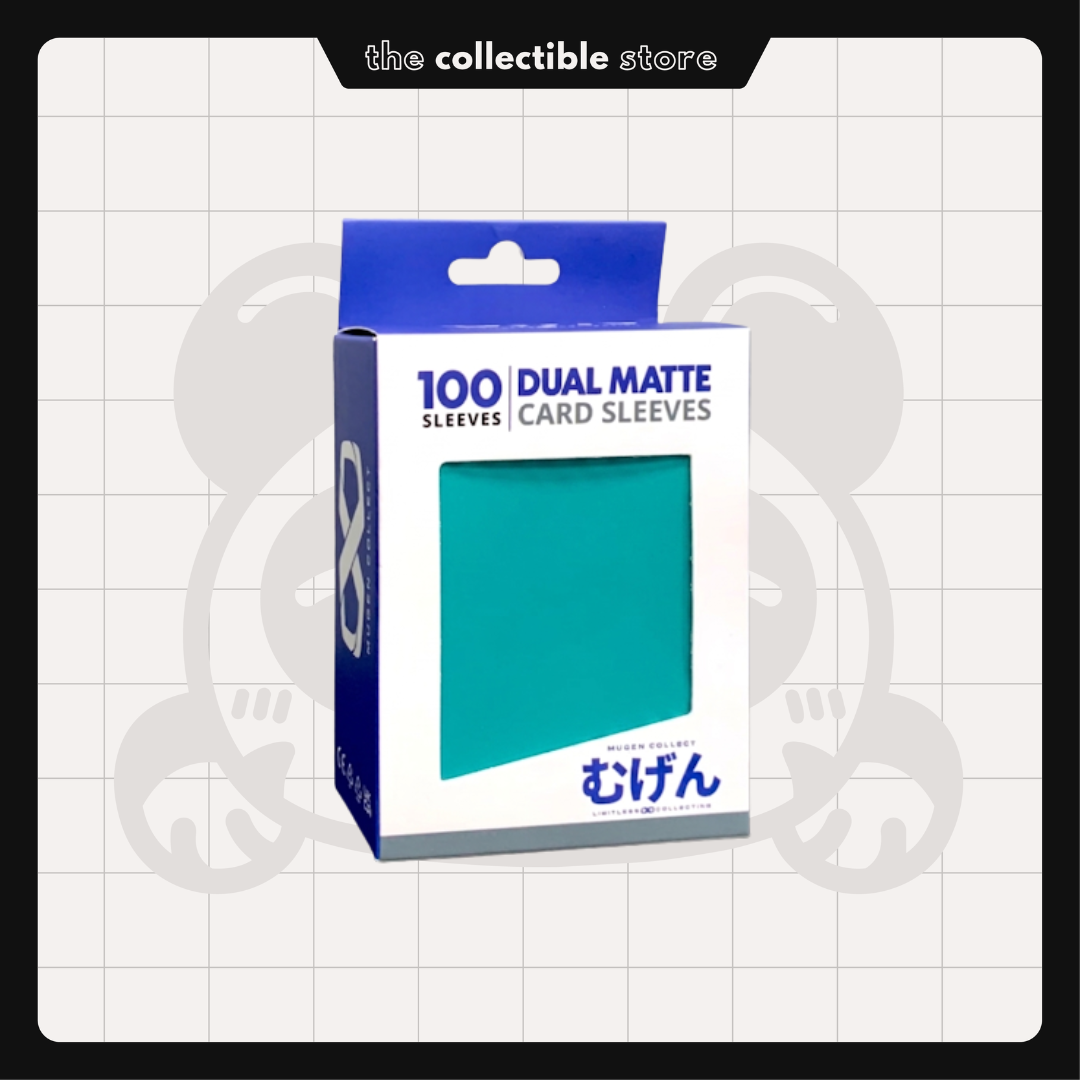 Dual Matte 66x91mm Card Sleeves (100 pcs) Cyan - Mugen