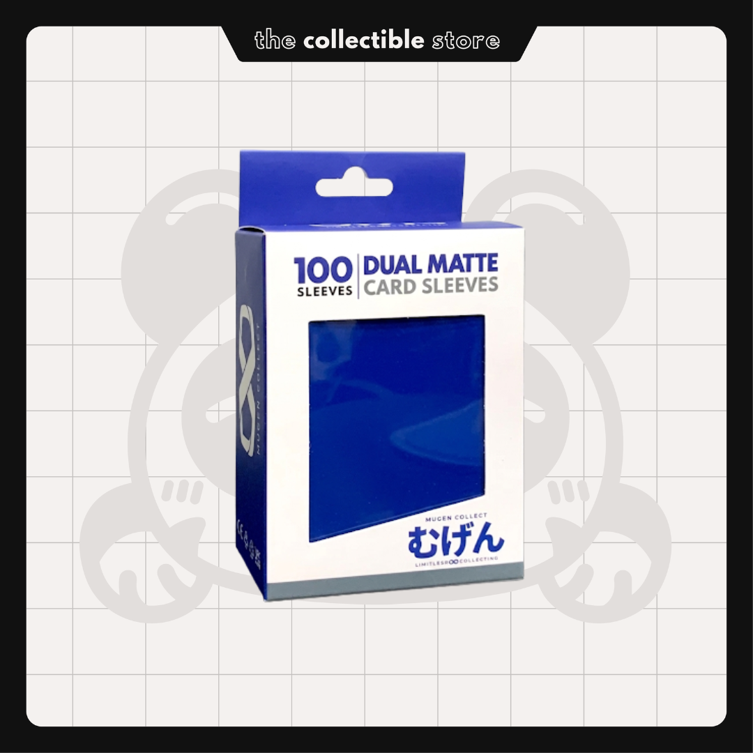 Dual Matte 66x91mm Card Sleeves (100 pcs) Blue - Mugen