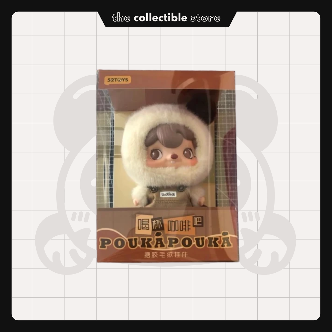 POUKAPOUKA - Coffee Time Plush Pendant Art Toy Blister Pack - 52TOYS (Officially Licensed Merchandise)