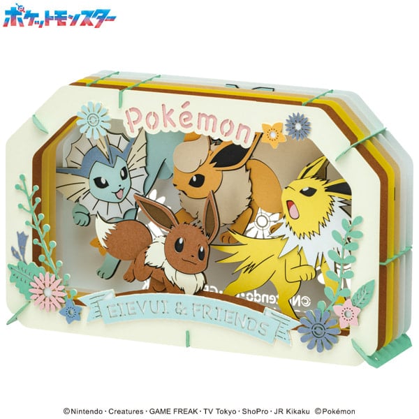 [Paper Theater] Pokemon PT-L73 Eevee, Vaporeon, Jolteon & Flareon Model Kit