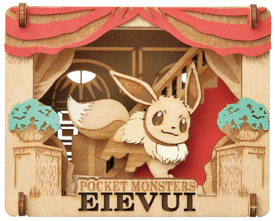 [Paper Theater: Wood Style] Pokemon PT-W06 With Eevee Model Kit