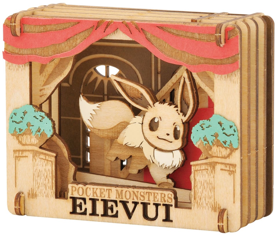[Paper Theater: Wood Style] Pokemon PT-W06 With Eevee Model Kit
