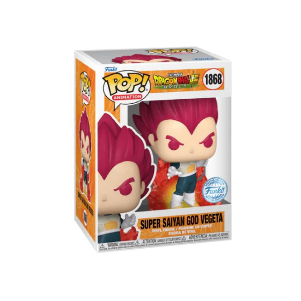 Funko Pop! Dragon Ball Super Super Saiyan God Vegeta w/ Flames #1868 Special Edition with Protector
