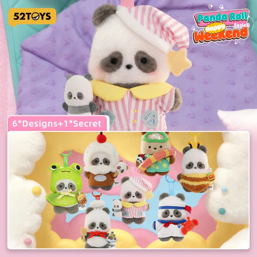 Panda Roll Happy Weekend Series Plush Pendant - 52TOYS