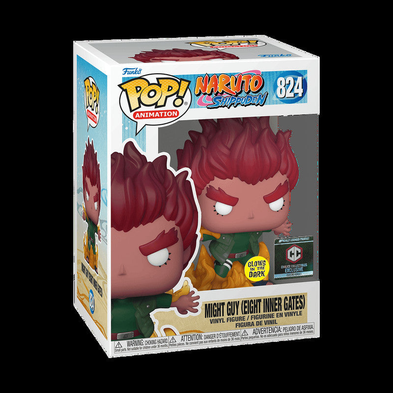 Funko Pop! Naruto Shippuden - Might Guy Eight Inner Gates #824 GITD Chalice Collectibles with Protector