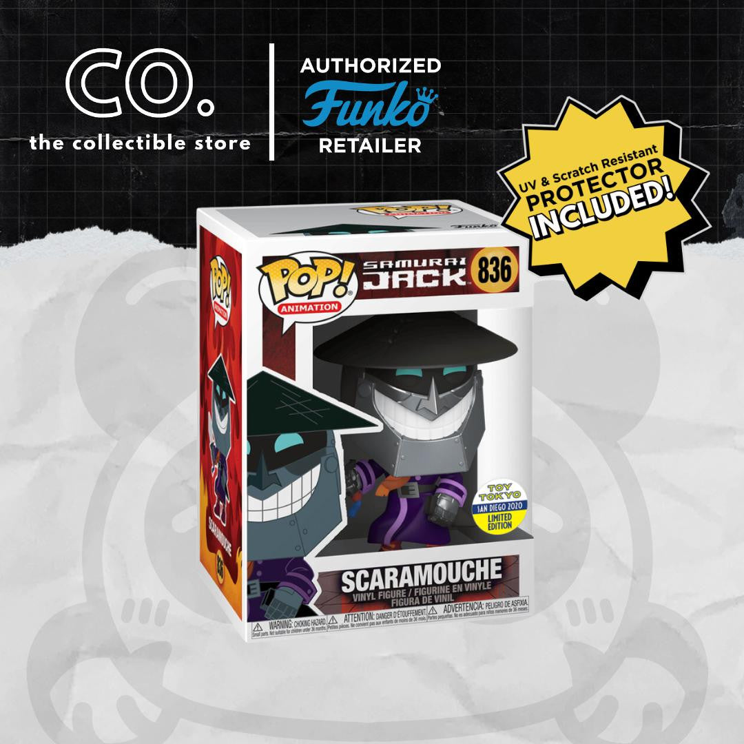 Funko Pop! Samurai Jack Scaramouche #836 San Diego 2020 Toy Tokyo with Protector